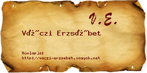 Váczi Erzsébet névjegykártya