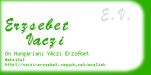 erzsebet vaczi business card